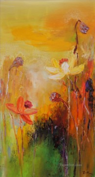 By Palette Knife Painting - lotus 5 by knife